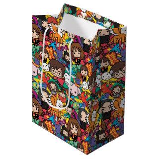 Cartoon Harry Potter Character Toss Pattern Medium Gift Bag