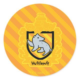 Cartoon Hufflepuff Crest Classic Round Sticker