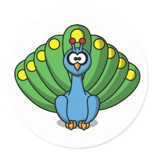 Cartoon Peacock Sticker