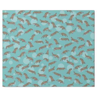 Cartoon Platypuses  Swimming