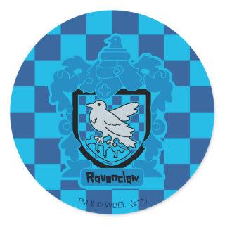 Cartoon Ravenclaw Crest Classic Round Sticker