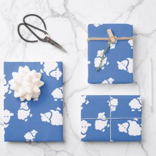 Cartoon Sheep on blue background  Sheets