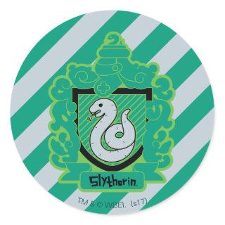 Cartoon Slytherin Crest Classic Round Sticker