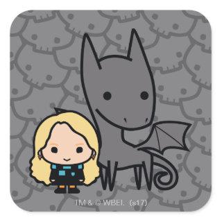 Cartoon Thestral and Luna Character Art Square Sticker
