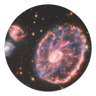 Cartwheel Galaxy JWST James Webb Space Telescope Classic Round Sticker