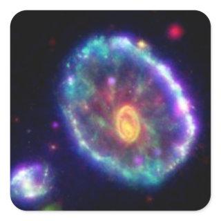 Cartwheel Galaxy Square Sticker