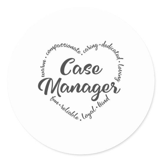 Case Manager, Social worker Outcomes Classic Round Sticker