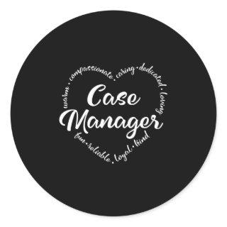 Case Manager, Social worker Outcomes Classic Round Sticker