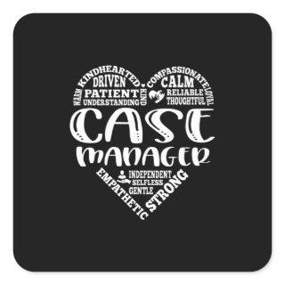 Case Manager, Social worker Outcomes Square Sticker