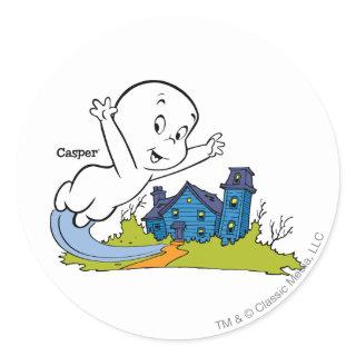 Casper Haunted House Classic Round Sticker