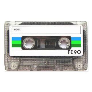 Cassette Tape Green Rectangular Stickers