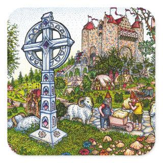 Castle Cross Stickers