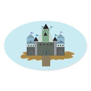 Castle Fortress Oval Sticker