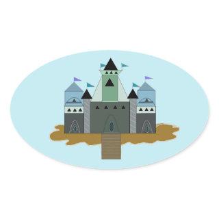 Castle Fortress Oval Sticker