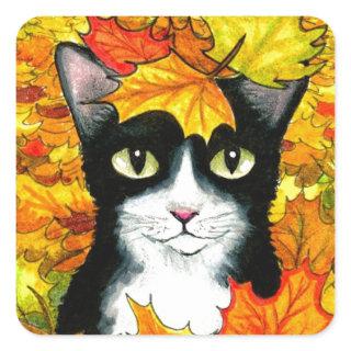 cat 447 square sticker