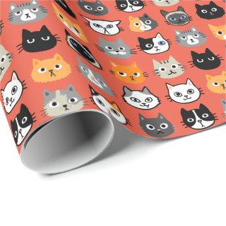 Cat Faces Pattern | Cool Kitty Cat Lover's