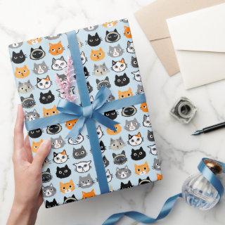 Cat Faces Pattern | Cool Kitty Cat Lover's