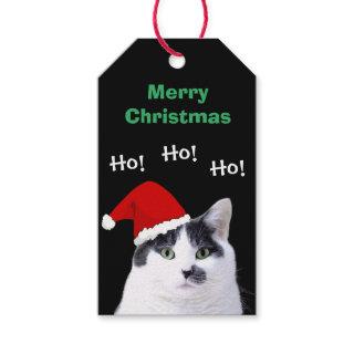 Cat in Santa Hat Gift Tags