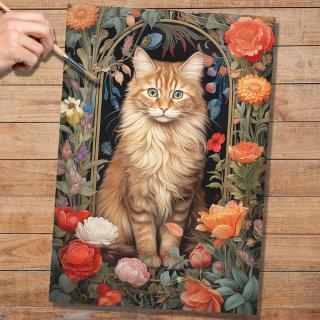 Cat in Tapestry 1 Decoupage Paper