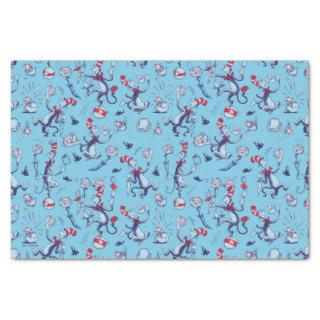 Cat In The Hat | Blue Pattern Tissue Paper