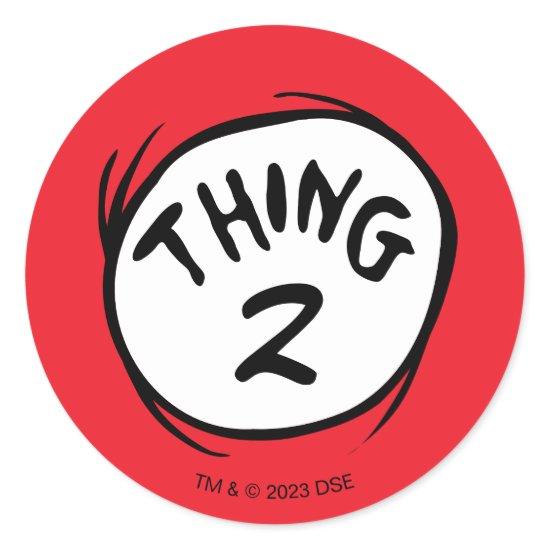 Cat in the Hat |Custom Thing Two Classic Round Sticker