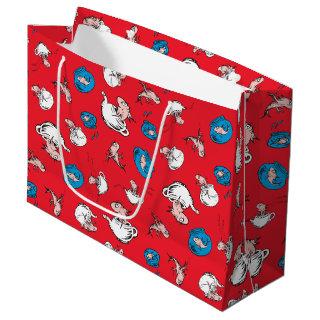 Cat In The Hat | The Fish Red Pattern Large Gift Bag
