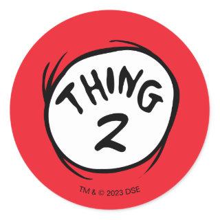 Cat in the Hat | Thing 1 Thing 2 - Custom Thing 2 Classic Round Sticker