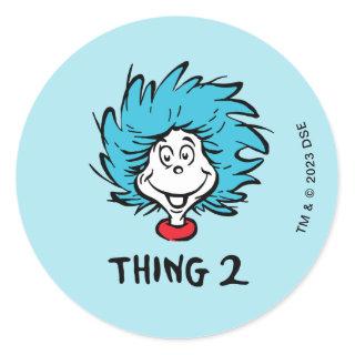 Cat in the Hat | Thing 1 Thing 2 - Thing 2 Classic Round Sticker