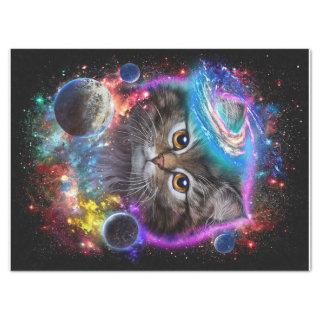 Cat Lovers | Cat In Galaxy Space Cosmos Tissue Paper