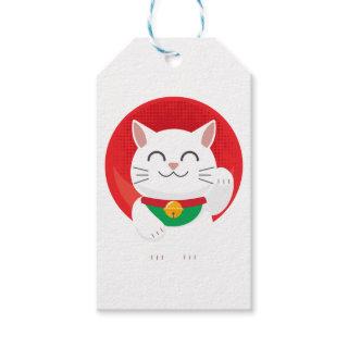 Cat Maneki Neko Japan Lucky Cat Funny Gift Idea Gift Tags