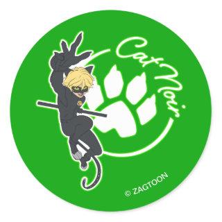Cat Noir Badge Classic Round Sticker