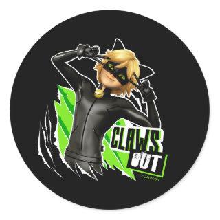 Cat Noir | Claws Out Graphic Classic Round Sticker