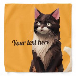 Cat Paper Cut Art Pet Care Food Shop Animal Clinic Bandana