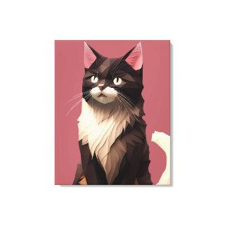 Cat Paper Cut Art Pet Care Food Shop Animal Clinic Canvas Print