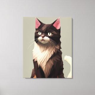 Cat Paper Cut Art Pet Care Food Shop Animal Clinic Canvas Print