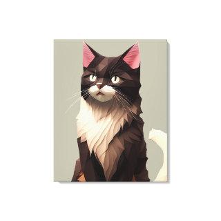 Cat Paper Cut Art Pet Care Food Shop Animal Clinic Canvas Print