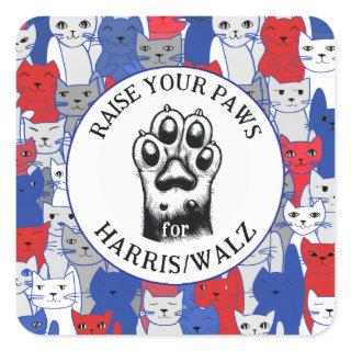 Cat Paw for Harris/Walz Design Sticker