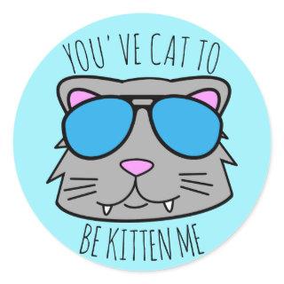 Cat to Be Kitten Me Classic Round Sticker