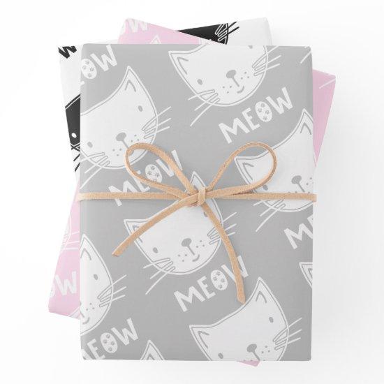 Cat  Cute Girly Pink Kitten Pattern