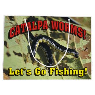 Catalpa Worms! Let's Go Fishing! Large Gift Bag