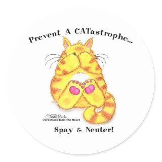 CATastrophe Classic Round Sticker