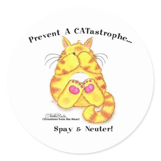 CATastrophe Classic Round Sticker