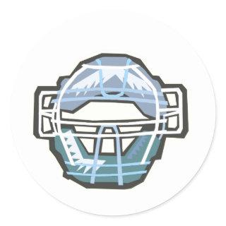 Catchers Mask Classic Round Sticker