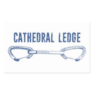Cathedral Ledge Climbing Quickdraw Rectangular Sticker