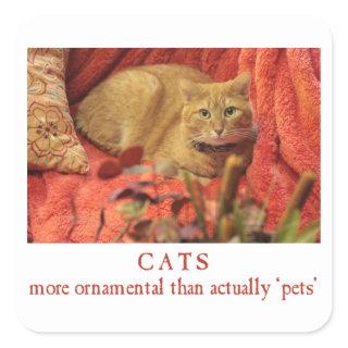 Cats are Ornamental Square Sticker
