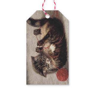 Cat's Cradle, A Cat Playing Ball of Yarn Gift Tags