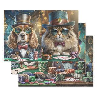 Cats & Dogs Playing Poker, Saloon  Sheets