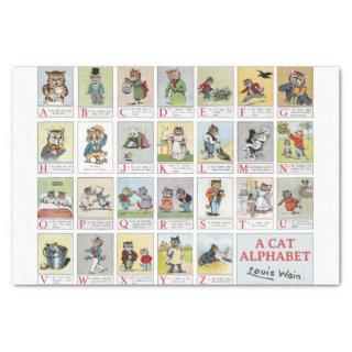 Cats, Louis Wain (Background Color Changeable) Tissue Paper