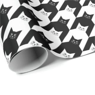 Catstooth Black and White Houndstooth Pattern
