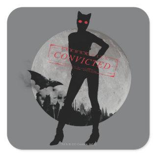 Catwoman Convicted Grey Square Sticker
